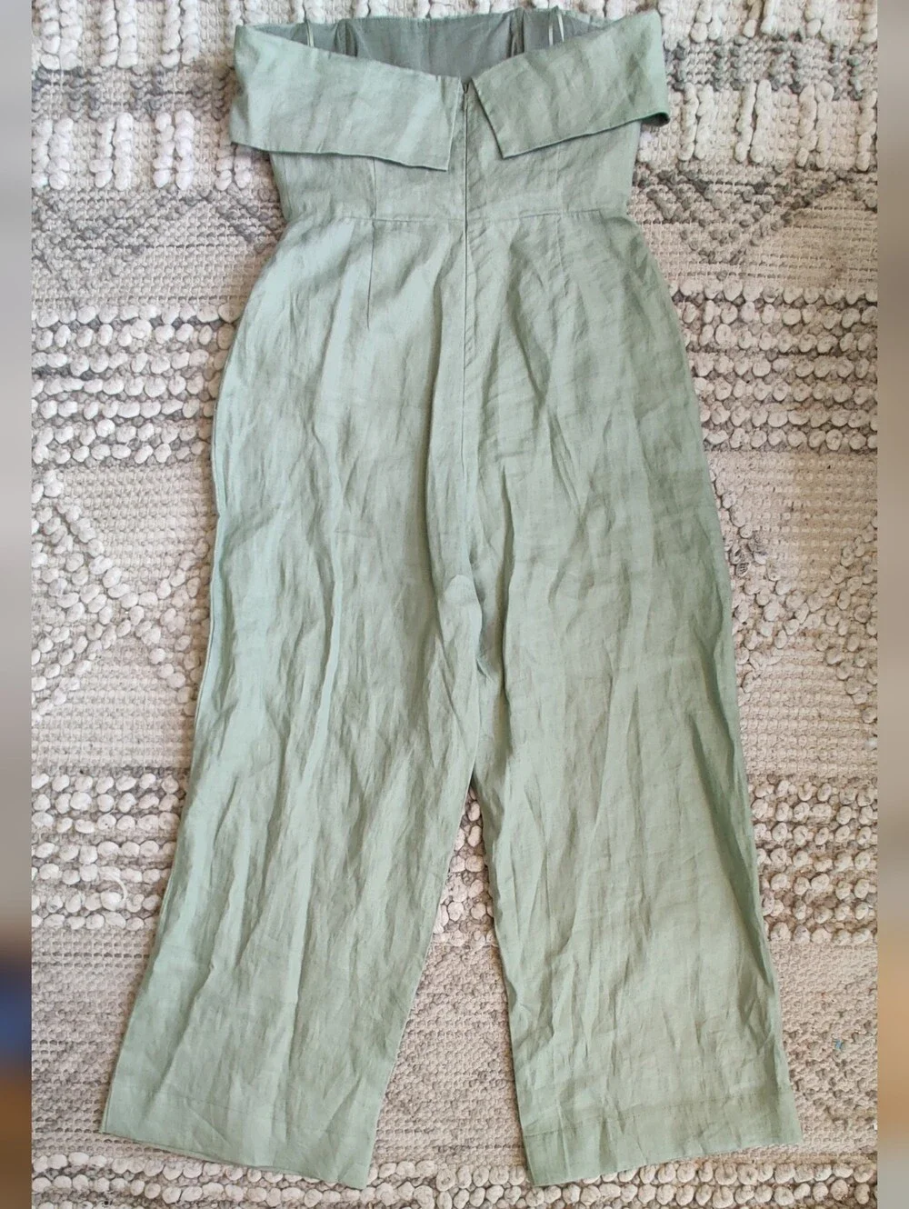 Nicholas Chesa Linen Jumpsuit in Sage Green Size 8